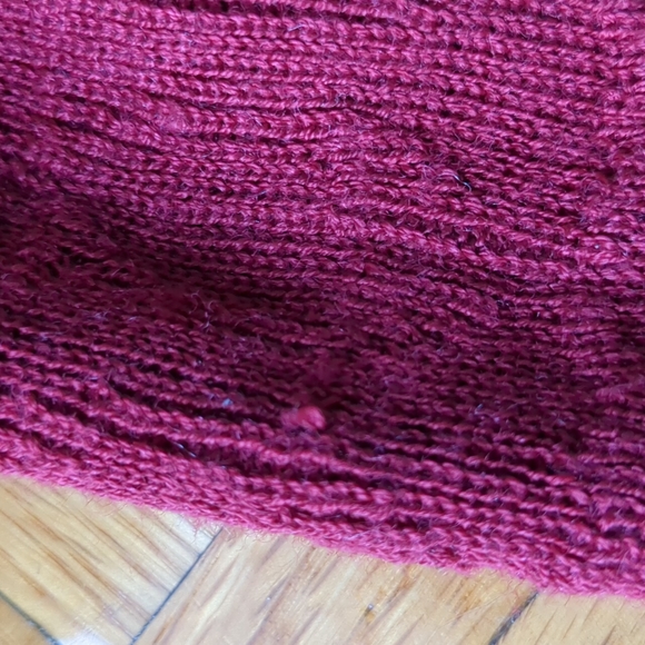 Coach Red Winter Logo Hat with Pom Pom - Picture 8 of 11